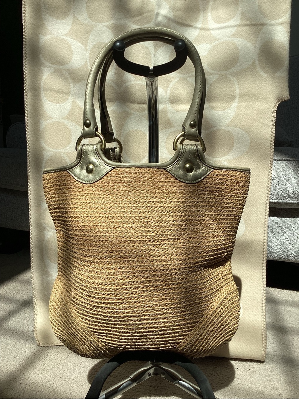 Coach Bleeker Straw Tote M0868-F13373 - Picture 4 of 7
